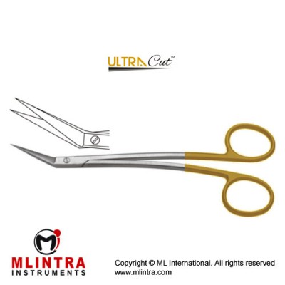 UltraCut™ TC Locklin Gum Scissor Angled - S Shaped - One Toothed Cutting Edge Stainless Steel, 16 cm - 6 1/4"